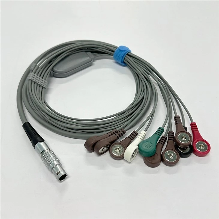 Compatible Landcom 10lead Recorder Holter ECG Cable