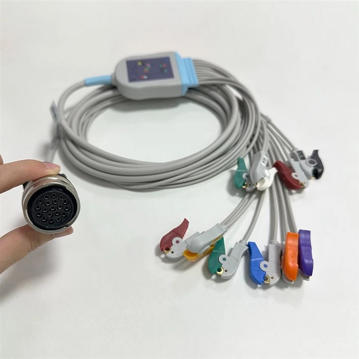 Quinton Compatible 19-Pin 10-Lead ECG/EKG Cable suppliers