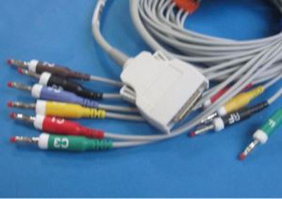 Mortara ELI 50/100/200 10lead EKG kabel, IEC, banana