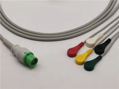12-polni kabel EKG adapterja, ki je združljiv z Mindray, vodi 5 kratkih zaskokov
