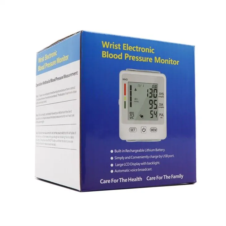 Wrist Electronic Blood Pressure Monitor TK-W201 Rechargeable