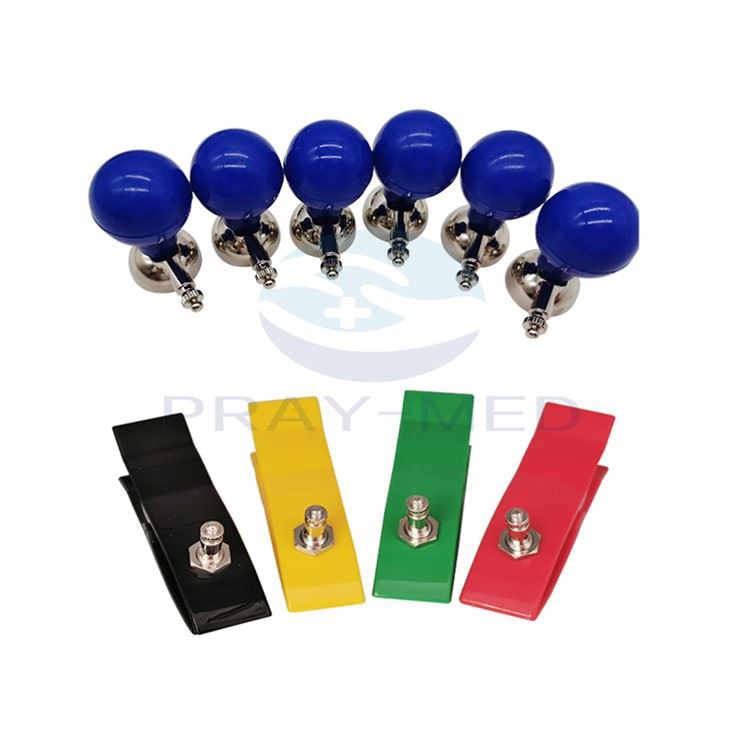 10-Lead ECG/EKG Cable With Chest Suction And Limb Clamp Electrodes