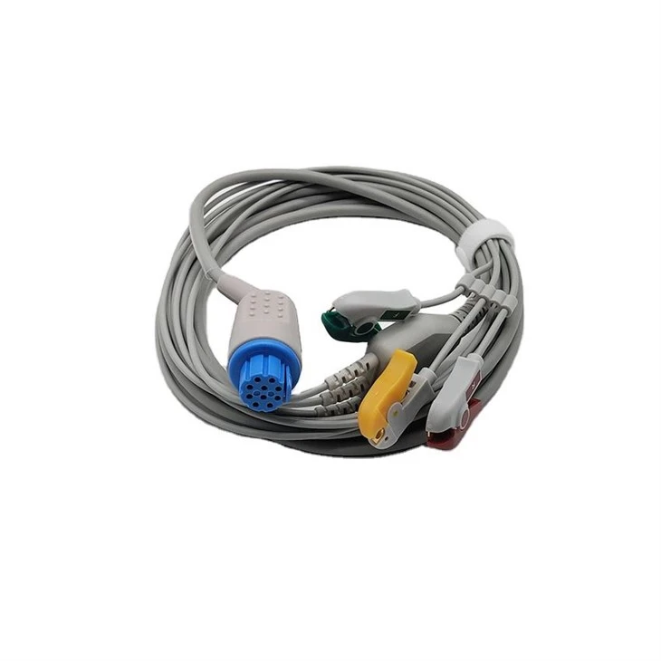 Datex Ohmeda Ecg Cable With Grabber/snap End CB-72395R