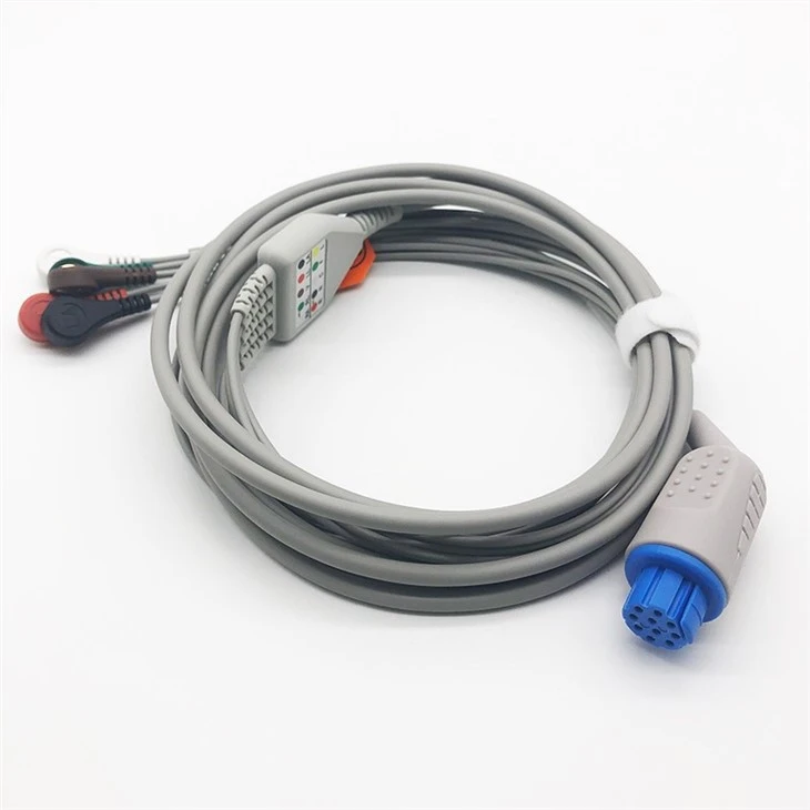 Datex Ohmeda Ecg Cable With Grabber/snap End CB-72395R