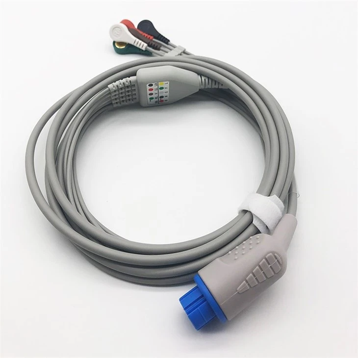 Datex Ohmeda Ecg Cable With Grabber/snap End CB-72395R